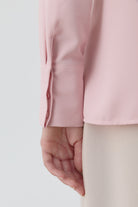 Gizli Patlı Basic Gömlek - Pudra TUGBA