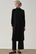 Gizli Patlı Basic Tunik - Siyah TUGBA