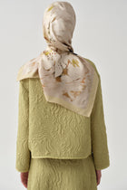 Grogren Biyeli Kapitone Crop Ceket - Olive TUGBA
