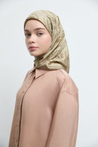 Gülşah %100 Twill İpek Eşarp - Açık Yeşil TUĞBA