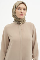 Hakim Yaka Gizli Patlı Tunik - Vizon TUGBA