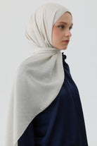 Halka Desen Janjan Jakar Şal - Gri TUGBA