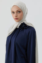 Halka Desen Janjan Jakar Şal - Gri TUGBA