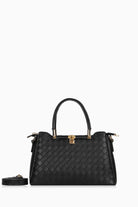 Hasır Desen Çanta - Siyah TUGBA