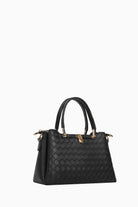 Hasır Desen Çanta - Siyah TUGBA