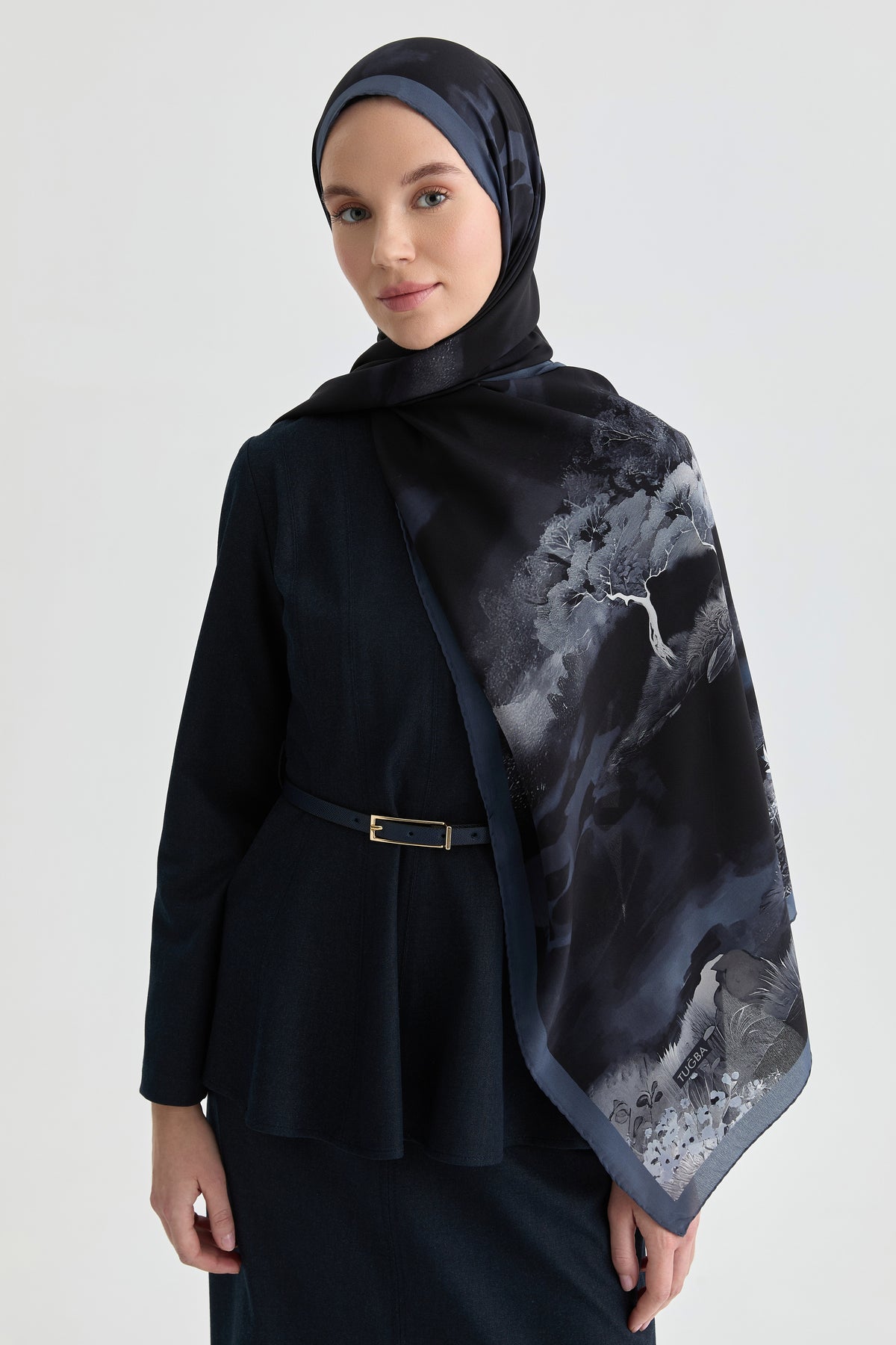 Maren Crepe Silk Scarf - Aviator