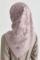 Belva Twill İpek Eşarp - Lila TUGBA