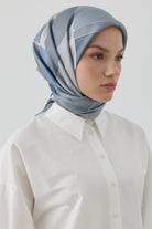 Ilgın Twill İpek Eşarp - Lacivert TUGBA