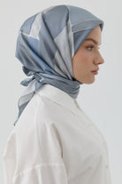 Ilgın Twill İpek Eşarp - Lacivert TUGBA