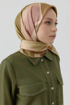 Ilgın Twill İpek Eşarp - Olive TUGBA
