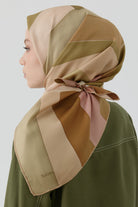 Ilgın Twill İpek Eşarp - Olive TUGBA