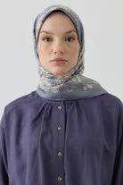 İzel Twill İpek Eşarp - Bulut TUGBA