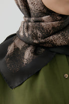 İzel Twill İpek Eşarp - Kahve TUGBA