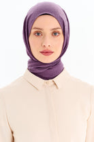 Geometrik Desen Viskon Şal - Lila TUGBA