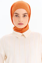 Balıksırtı Desen Viskon Şal - Taba TUGBA