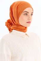 Balıksırtı Desen Viskon Şal - Taba TUGBA