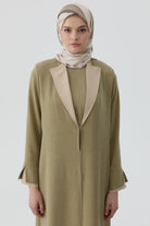 Kalın Çizgi Desenli Stil Eşarp - Bej TUGBA