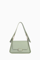 Kapağı Desenli Çanta - Su Yeşili TUGBA