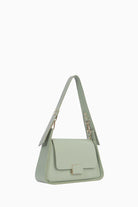 Kapağı Desenli Çanta - Su Yeşili TUGBA