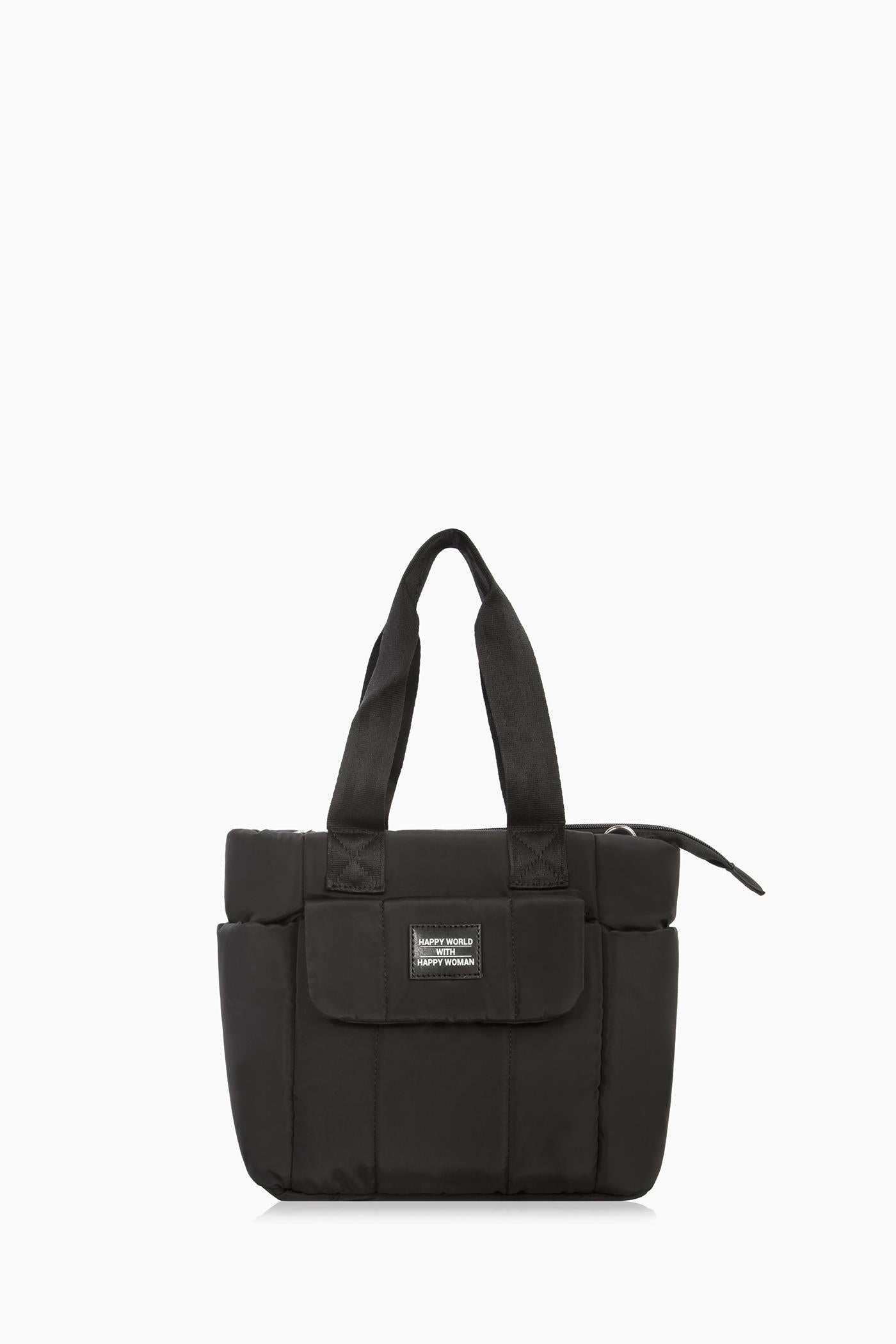 Kapitone Tote Çanta - Siyah TUGBA