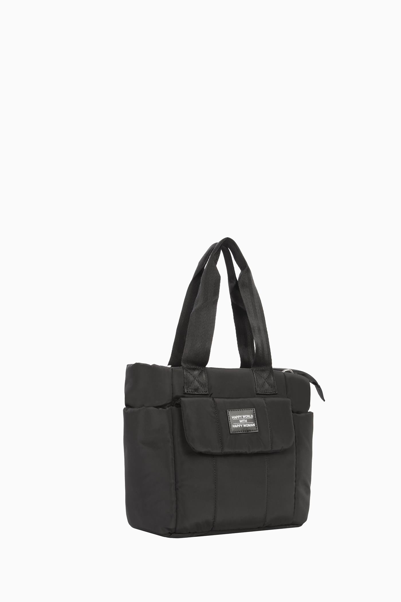 Kapitone Tote Çanta - Siyah TUGBA