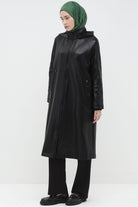 Kapüşonlu Reglan Kollu Giy-Çık - Siyah TUGBA