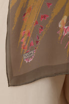 Kardelen Şifon İpek Şal - Kahve TUGBA