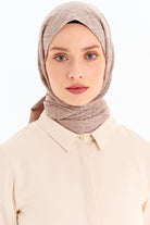 Kare Desen Capri Şal - Fındık TUGBA