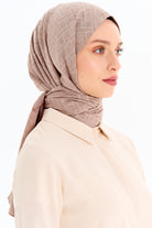 Kare Desen Capri Şal - Fındık TUGBA