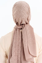 Kare Desen Capri Şal - Fındık TUGBA