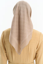 Geometrik Desen Pamuk Eşarp - Taş TUGBA