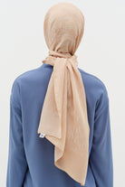 Karışık Desenli Floş Şal - Bej TUGBA