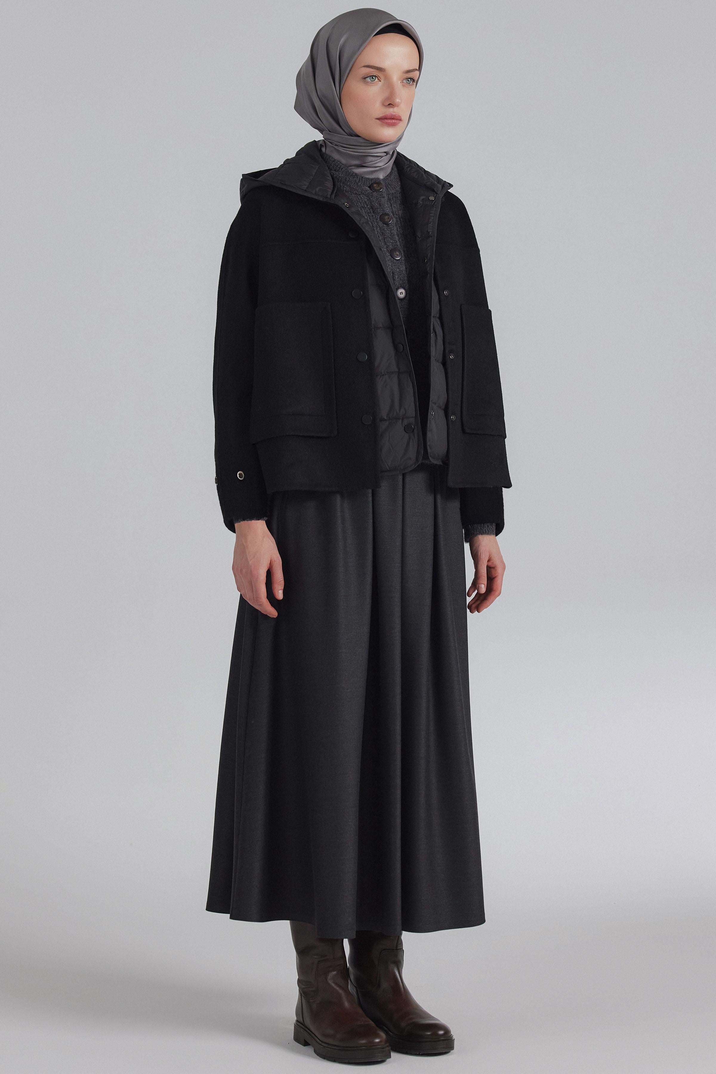 argue◆ argue cocoon coat vest/black ARGUE COCOON COAT VEST Black