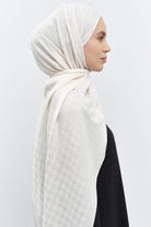 Kazayağı Desen Viskon Şal - Ekru TUGBA