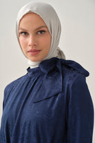 Kemerli Jakar Elbise - İndigo TUGBA