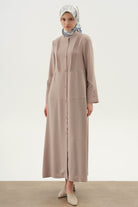 Kesik Detaylı Ferace - Taş TUGBA