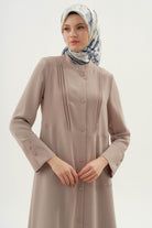 Kesik Detaylı Ferace - Taş TUGBA