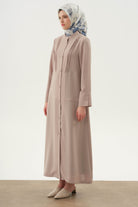 Kesik Detaylı Ferace - Taş TUGBA