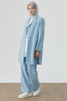 Kesik Detaylı Pantolon - Aqua TUGBA