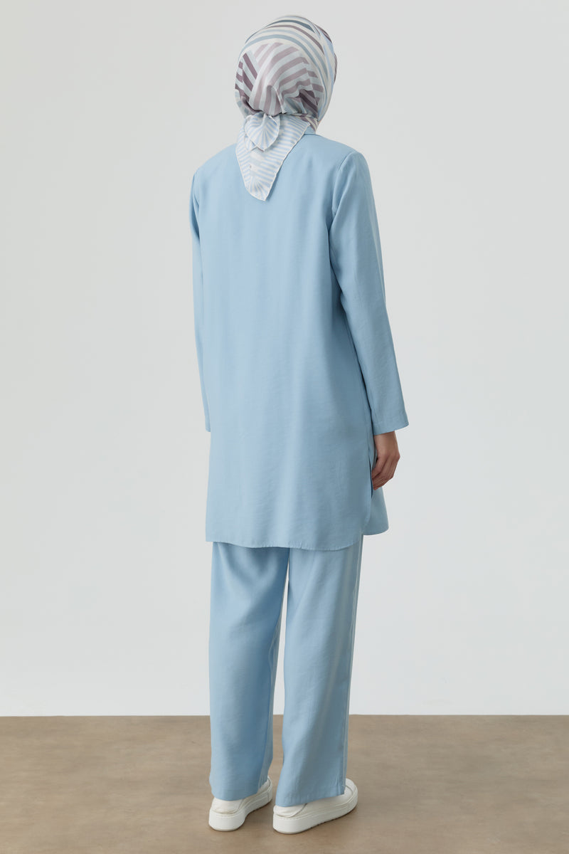 Kesik Detaylı Pantolon - Aqua TUGBA