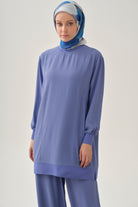 Kesik Detaylı Ribanalı Tunik - Havacı TUGBA