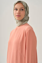 Kesik Detaylı Ribanalı Tunik - Somon TUGBA