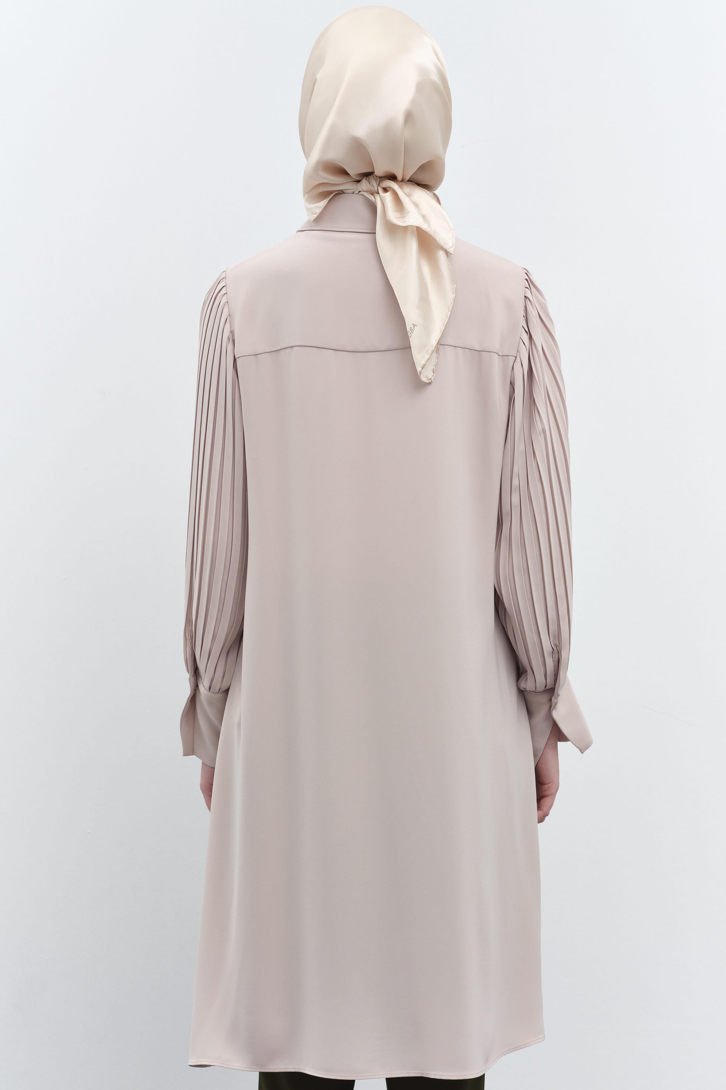 liseli Pleated Sleeves Wide Cuffed Tunic | Tuğba – TUĞBA
