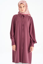 Kolları Pile Detaylı Tunik - Gül Kurusu TUGBA