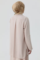 Kolu Bant Detaylı Süs Düğmeli Ceket - Bej TUGBA