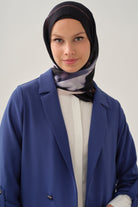 Kolu Bant Detaylı Süs Düğmeli Ceket - İndigo TUGBA