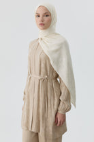 Kombinli Ceket Bluz Takım - Bej TUGBA