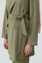 Kuşaklı Blazer Ceket - Haki TUGBA