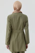 Kuşaklı Blazer Ceket - Haki TUGBA