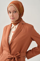 Kuşaklı Blazer Ceket - Kiremit TUGBA